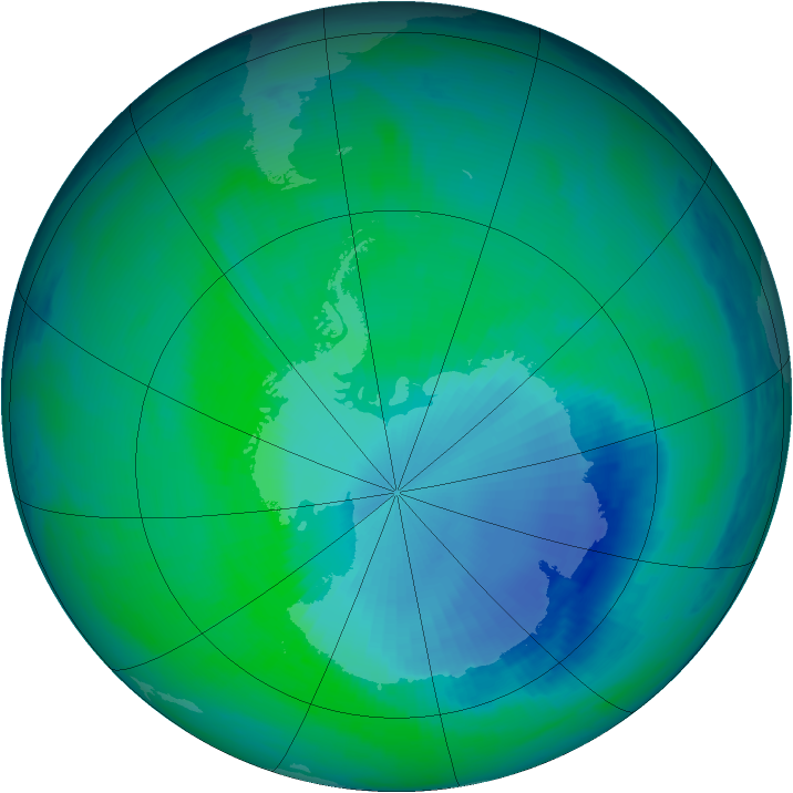 Ozone Map 1999-12-15